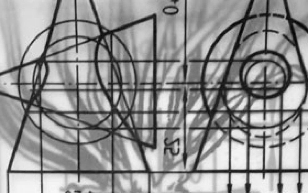 Geometrische, technisch-funktionale Konstruktionszeichnung
                                                von Grunda Gruber